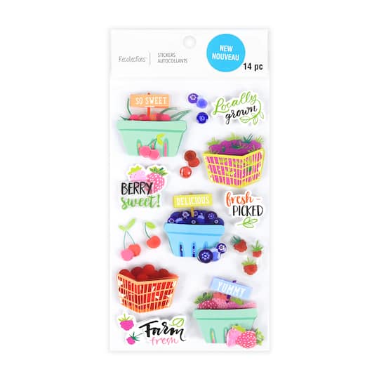 12 Pack: Berry Stickers by Recollections™